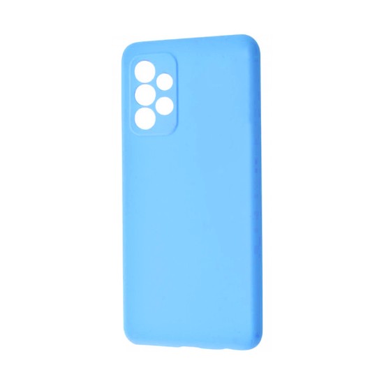 Silicone Case with Camera Shield for Samsung Galaxy A52 5g Blue